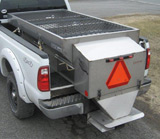 Salt spreader for tractors or towbar